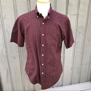 Ralph Lauren Red Plaid Casual Button Down Shirt